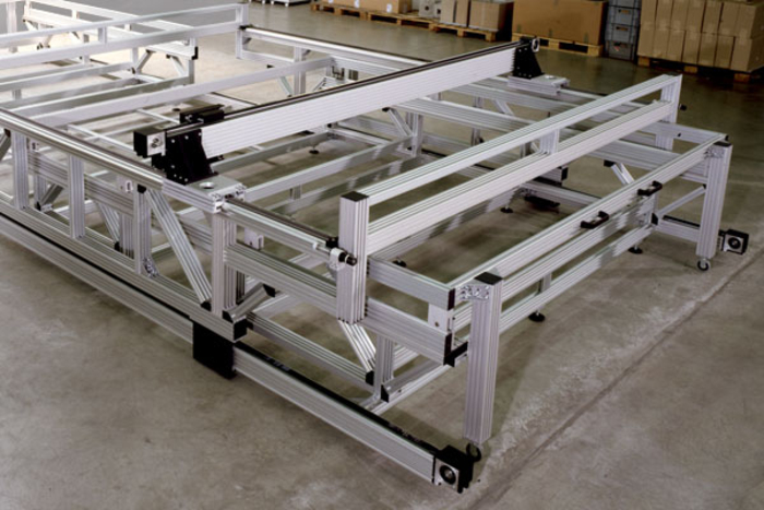 BLOCAN aluminium profile system, linear timing-belt/rack units as system solution