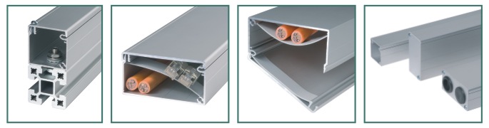 Aluminium cable channels