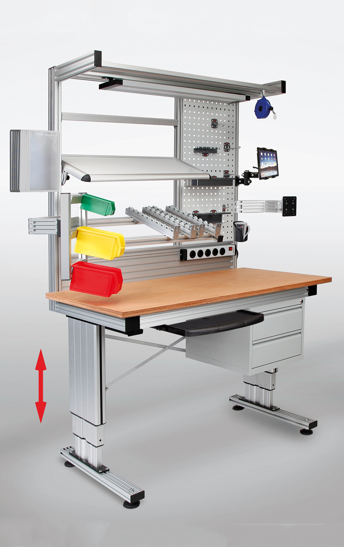 RK work tables can be customised to meet individual requirements and optimally tailored to the respective workflows.