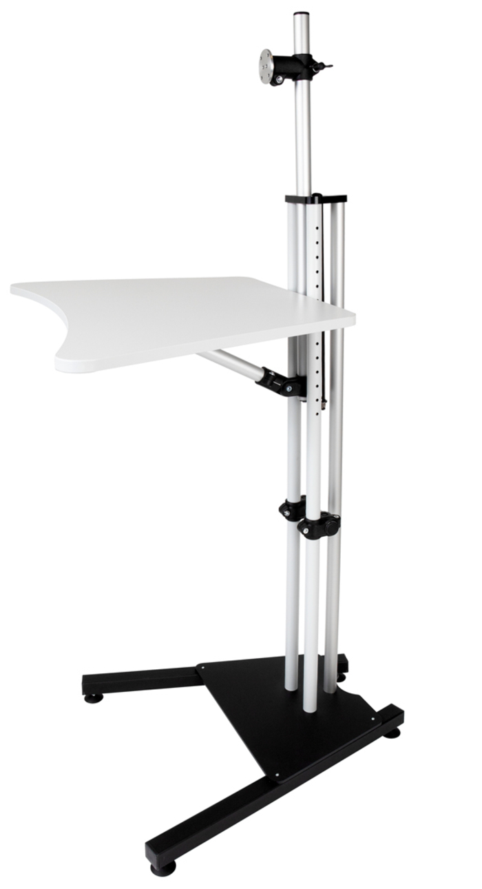 height-adjustable monitor floor stand